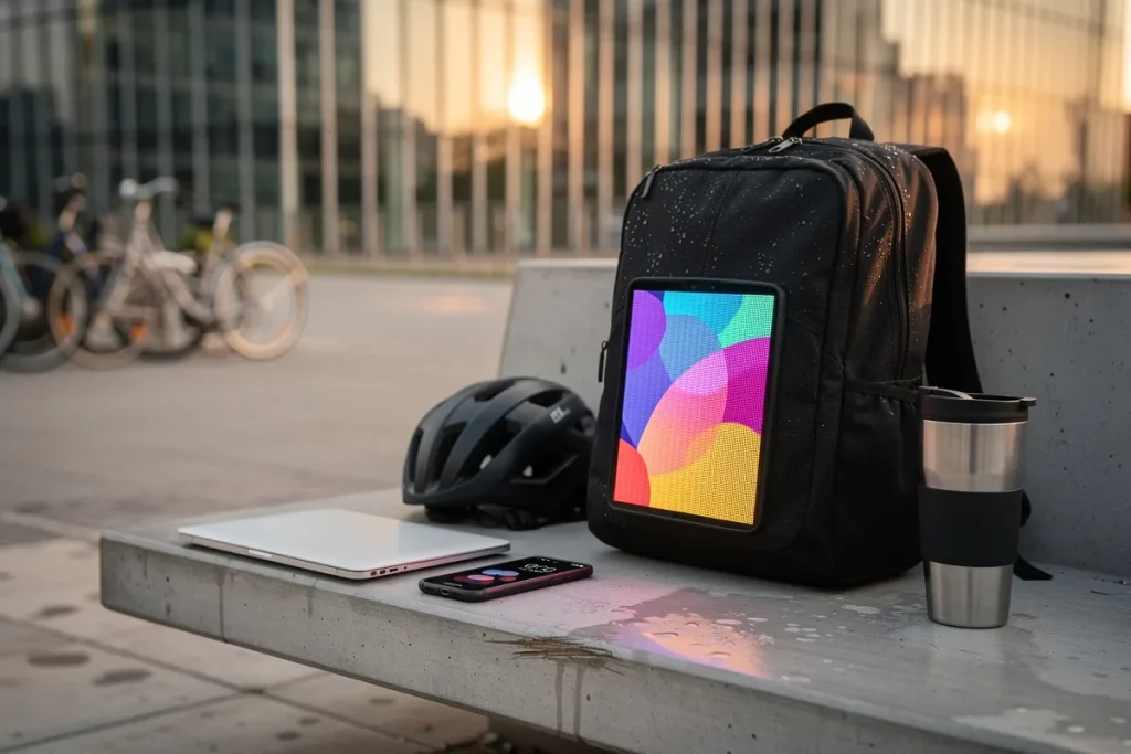 Adeus Ă mochila tradicional: a nova tendĂªncia com tela LED que promete substituĂ-la