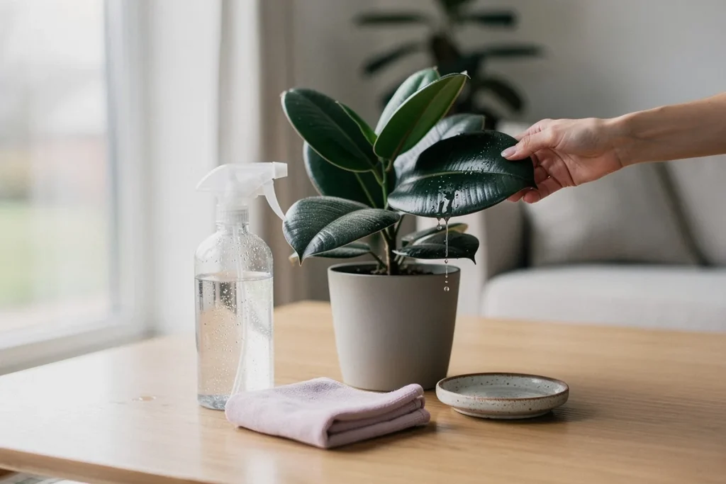 Como limpar e deixar brilhantes as folhas das plantas de interior sem quebrá‑las