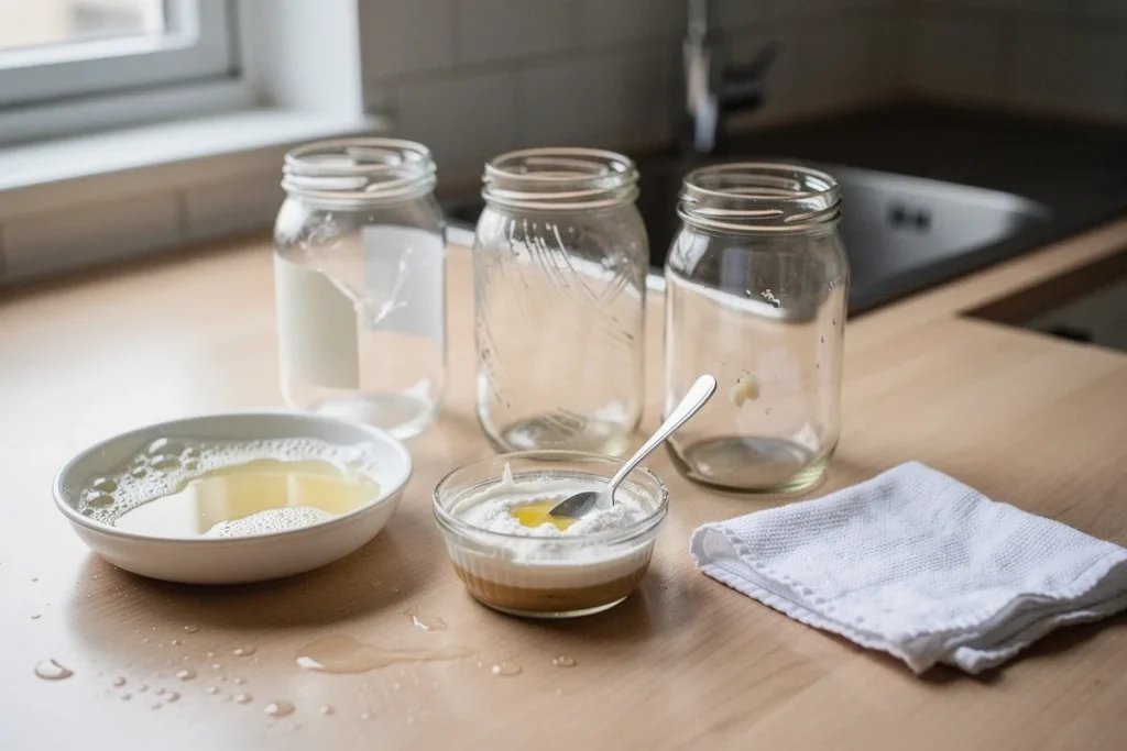 Como tirar etiquetas e resíduos pegajosos de frascos, embalagens e garrafas de vidro