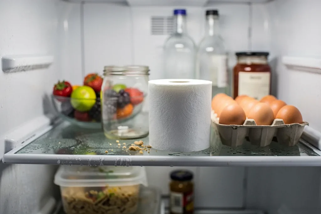 Por que é recomendado deixar um rolo de papel higiênico na geladeira?
