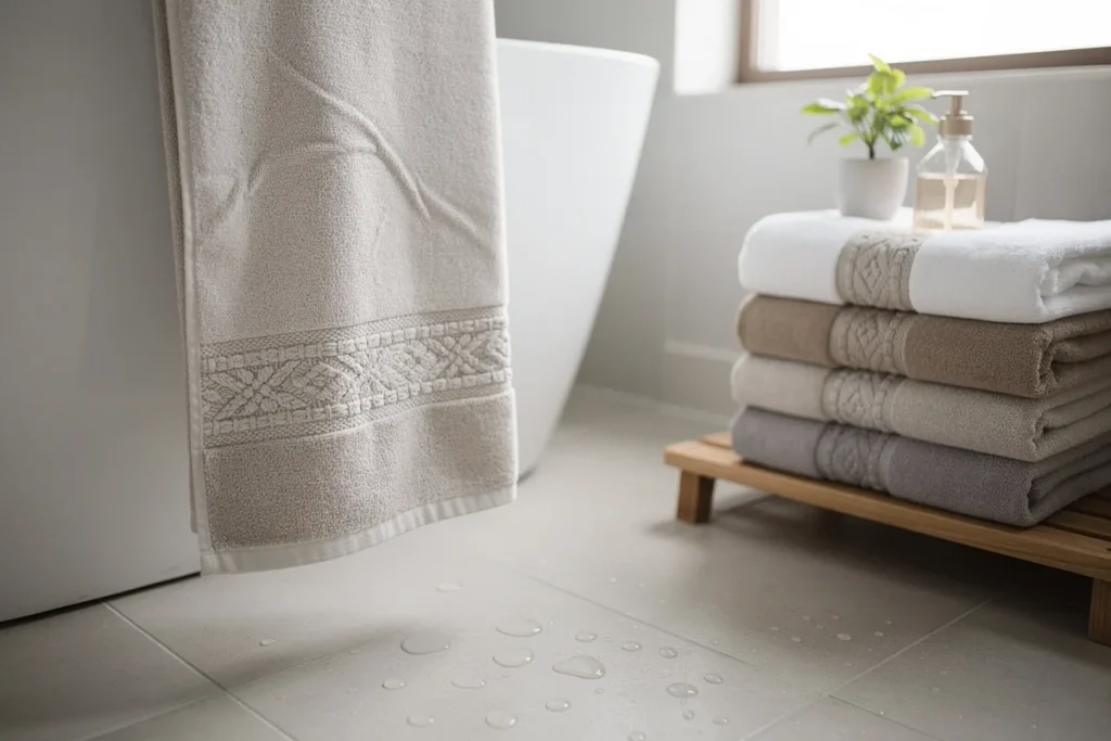 Quase todo toalha tem esse detalhe. Para que serve a faixa decorativa?